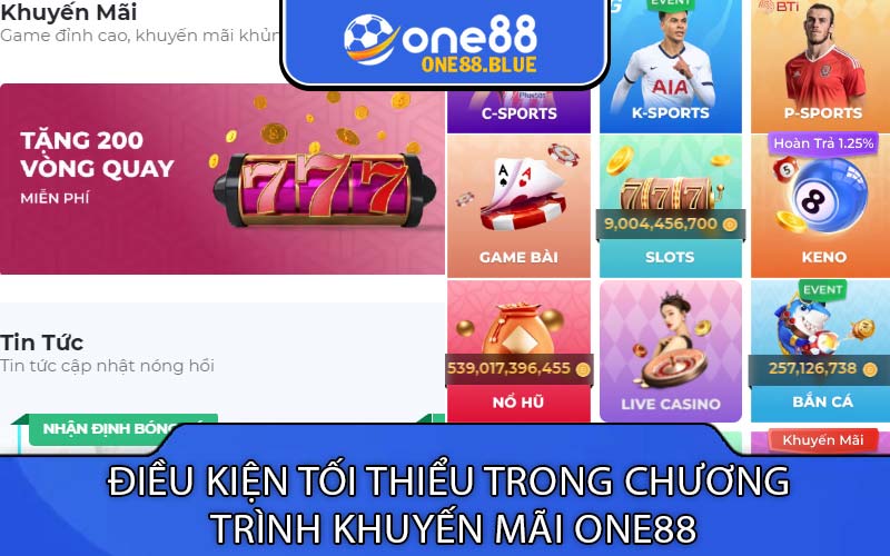 Điều kiện tối thiểu trong chương trình khuyến mãi One88